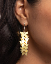 Load image into Gallery viewer, Aerial Ambiance - Yellow Earrings - Paparazzi Jewelry
