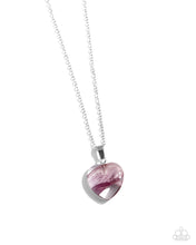 Load image into Gallery viewer, paparazzi-accessories-heart-exhibition-purple-necklace
