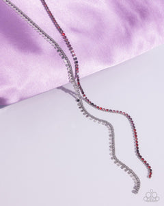 Elongated Eloquence - Red Necklace - Paparazzi Jewelry