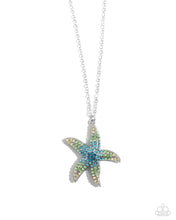 Load image into Gallery viewer, paparazzi-accessories-starfish-staycation-blue-necklace
