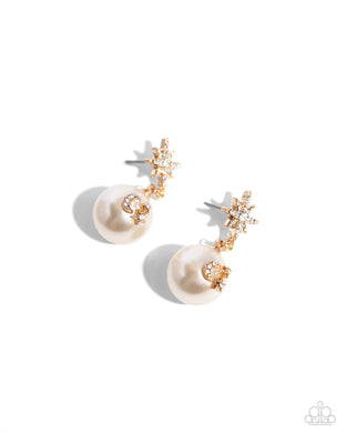 paparazzi-accessories-cosmic-character-gold-post earrings