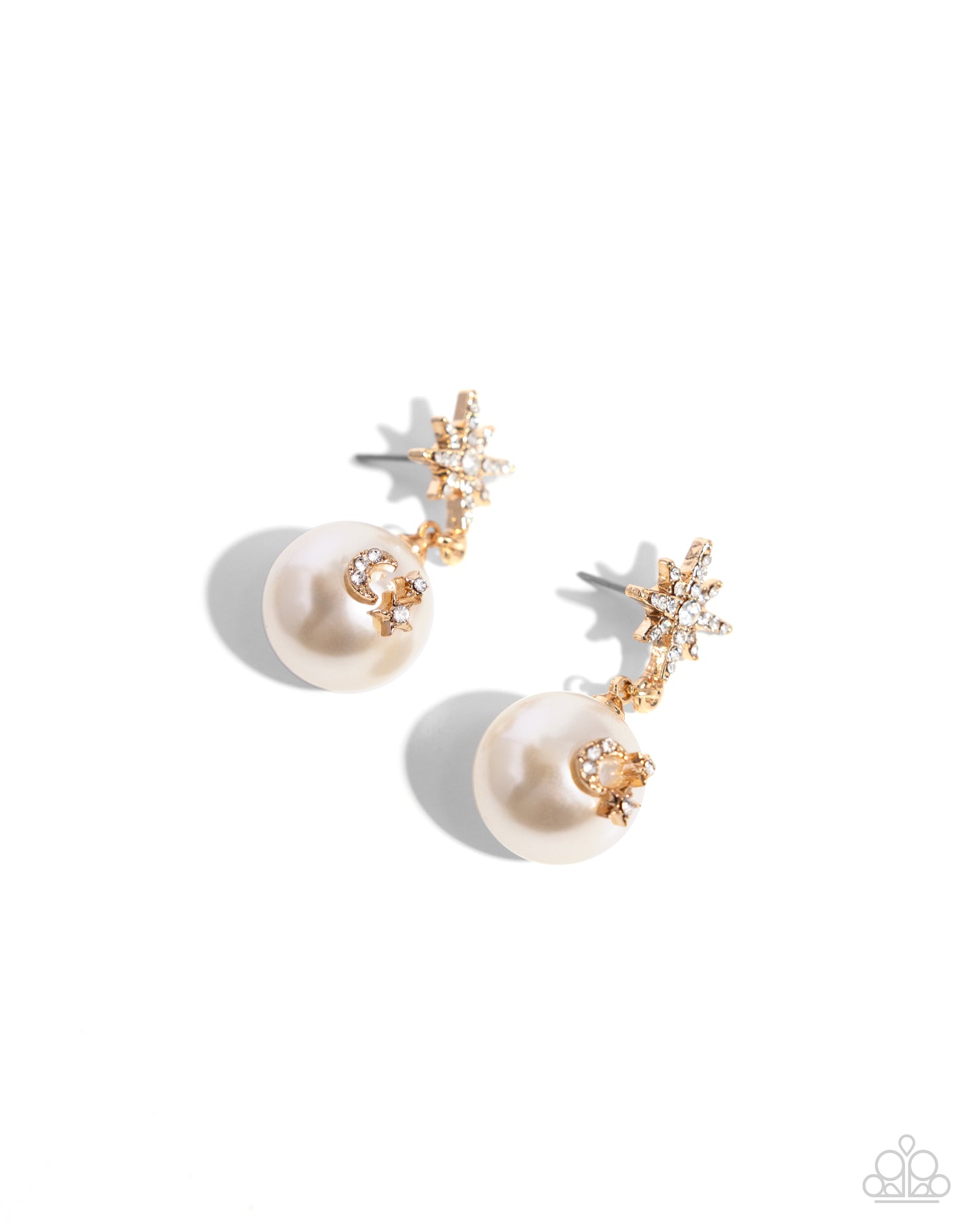 paparazzi-accessories-cosmic-character-gold-post earrings