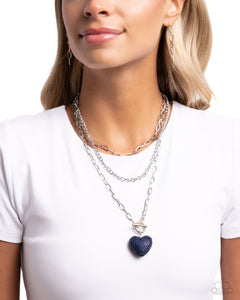 HEART Gallery - Blue Necklace - Paparazzi Jewelry