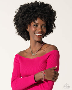 Serendipitous Strands - Red Bracelet - Paparazzi Jewelry