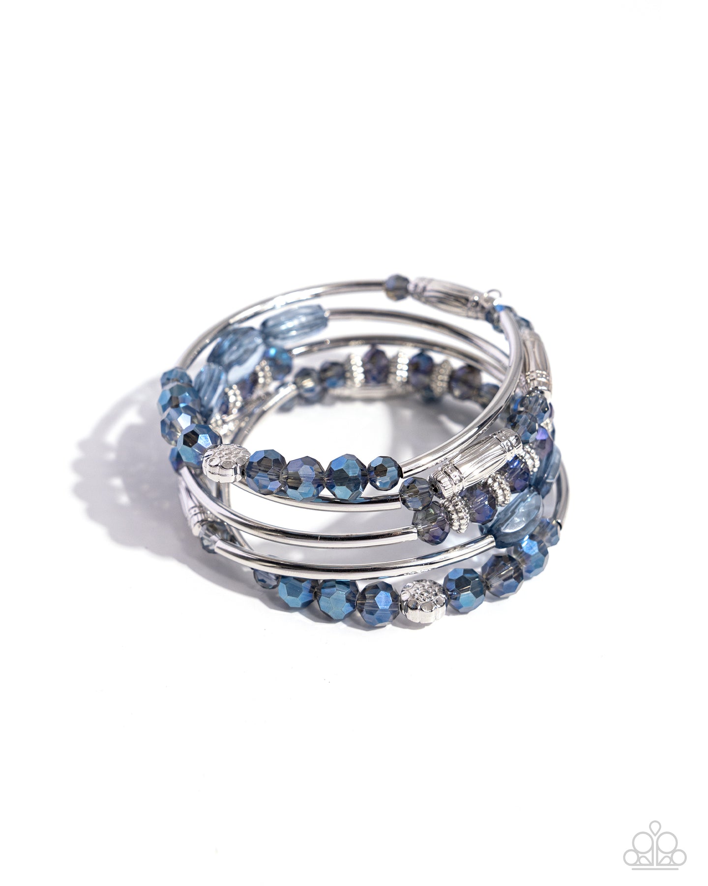 paparazzi-accessories-sassy-stack-blue-bracelet