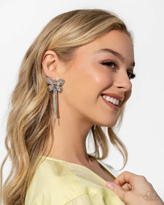 Next SOAR - Pink Post Earrings - Paparazzi Jewelry