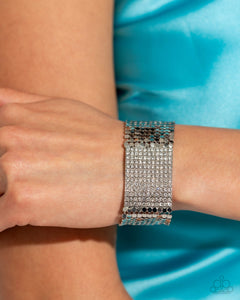 Disco Dame - White Bracelet - Paparazzi Jewelry