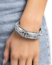 Load image into Gallery viewer, Draped in Decadence - White Bracelet - Paparazzi Jewelry
