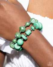 Load image into Gallery viewer, Shape Shifting Season - Green Bracelet - Paparazzi Jewelry
