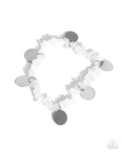 Load image into Gallery viewer, paparazzi-accessories-grounded-grandeur-white-bracelet
