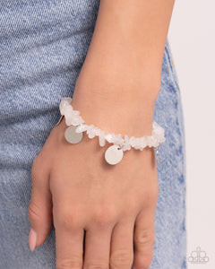 Grounded Grandeur - White Bracelet - Paparazzi Jewelry