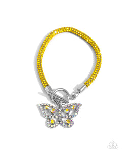 paparazzi-accessories-aerial-appeal-yellow-bracelet