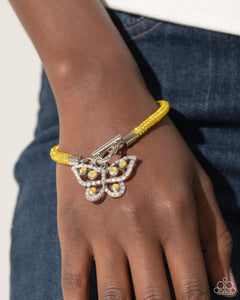 Aerial Appeal - Yellow Bracelet - Paparazzi Jewelry