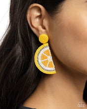 Load image into Gallery viewer, Lemon Leader - Yellow Post Earrings - Paparazzi Jewelry
