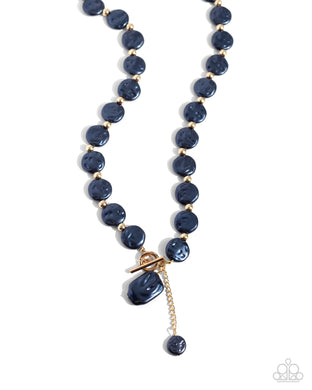 paparazzi-accessories-beaming-baroque-blue-necklace