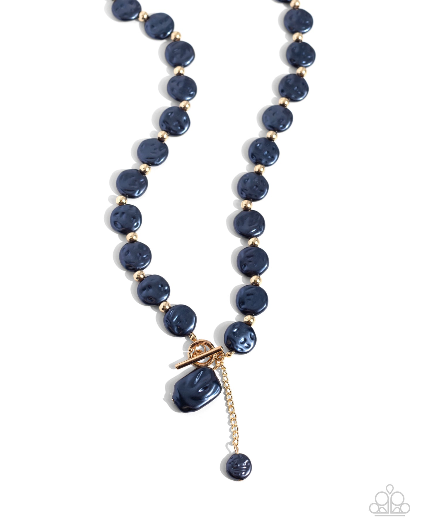 paparazzi-accessories-beaming-baroque-blue-necklace