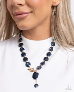 Beaming Baroque - Blue Necklace - Paparazzi Jewelry