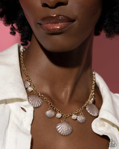 Seashell Sophistication - Brown Necklace - Paparazzi Jewelry