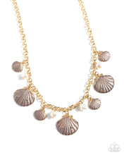 Load image into Gallery viewer, paparazzi-accessories-seashell-sophistication-brown-necklace
