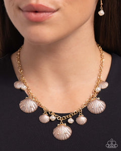 Seashell Sophistication - Brown Necklace - Paparazzi Jewelry