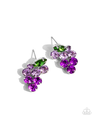 paparazzi-accessories-grapevine-grace-purple-post earrings