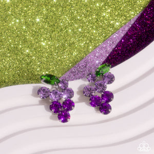 Grapevine Grace - Purple Post Earrings - Paparazzi Jewelry