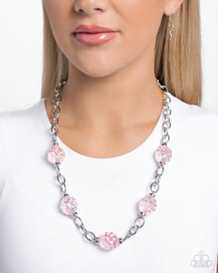 Gentle Glass - Pink Necklace - Paparazzi Jewelry