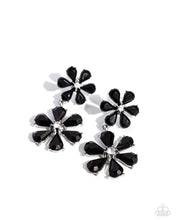 Load image into Gallery viewer, paparazzi-accessories-a-blast-of-blossoms-black-post earrings
