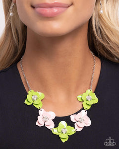 Pastel Pizzazz - Green Necklace - Paparazzi Jewelry