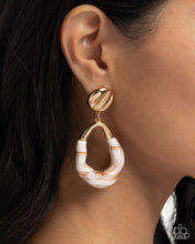 Load image into Gallery viewer, High-Sheen Swirls - Gold Post Earrings - Paparazzi Jewelry
