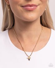 Load image into Gallery viewer, Bees Knees - Gold Necklace - Paparazzi Jewelry
