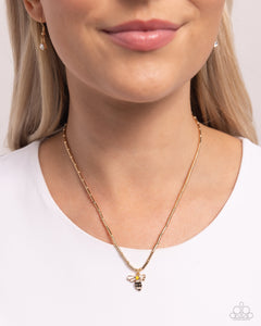 Bees Knees - Gold Necklace - Paparazzi Jewelry