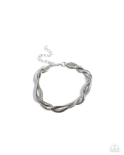 Load image into Gallery viewer, paparazzi-accessories-tasteful-twists-silver-bracelet
