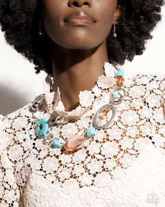 Santa Fe Service - Blue Necklace - Paparazzi Jewelry