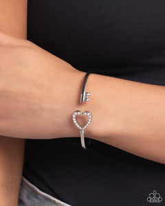 The Key to Romance - White Bracelet - Paparazzi Jewelry