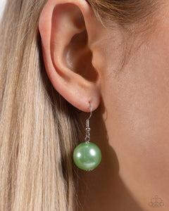 Plentiful Pearls - Green Necklace - Paparazzi Jewelry
