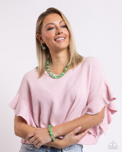 Load image into Gallery viewer, Plentiful Pearls - Green Necklace - Paparazzi Jewelry
