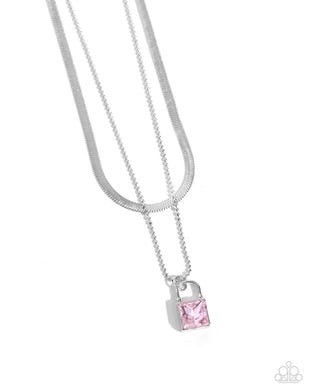 paparazzi-accessories-padlock-possession-pink-necklace