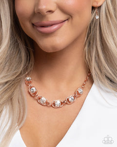 Serrated Sensation - Copper Necklace - Paparazzi Jewelry