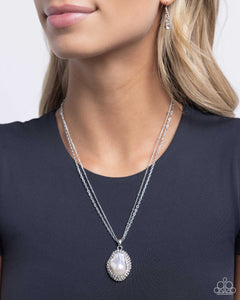 Beachy Baroness - White Necklace - Paparazzi Jewelry