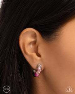 Ombré Observer - Pink Clip-On - Paparazzi Jewelry