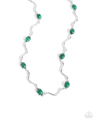 paparazzi-accessories-striped-season-green-necklace