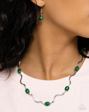Load image into Gallery viewer, Striped Season - Green Necklace - Paparazzi Jewelry

