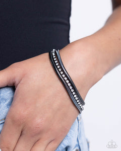 A SQUARE Treasure - Black Bracelet - Paparazzi Jewelry
