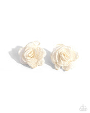 Load image into Gallery viewer, paparazzi-accessories-tulle-twist-white-post earrings
