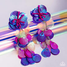 Load image into Gallery viewer, Under the Waves - Purple Post Earrings - Paparazzi Jewelry
