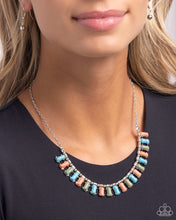 Load image into Gallery viewer, Stony Shimmer - Blue Necklace - Paparazzi Jewelry
