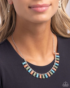 Stony Shimmer - Blue Necklace - Paparazzi Jewelry