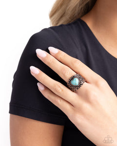 Harmonious Hype - Copper Ring - Paparazzi Jewelry