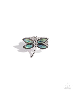 paparazzi-accessories-dragonfly-dedication-blue-ring